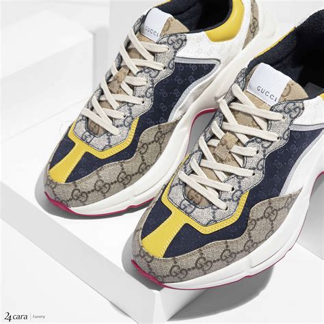 yellow and black gucci sneakers|Gucci gg sneakers.